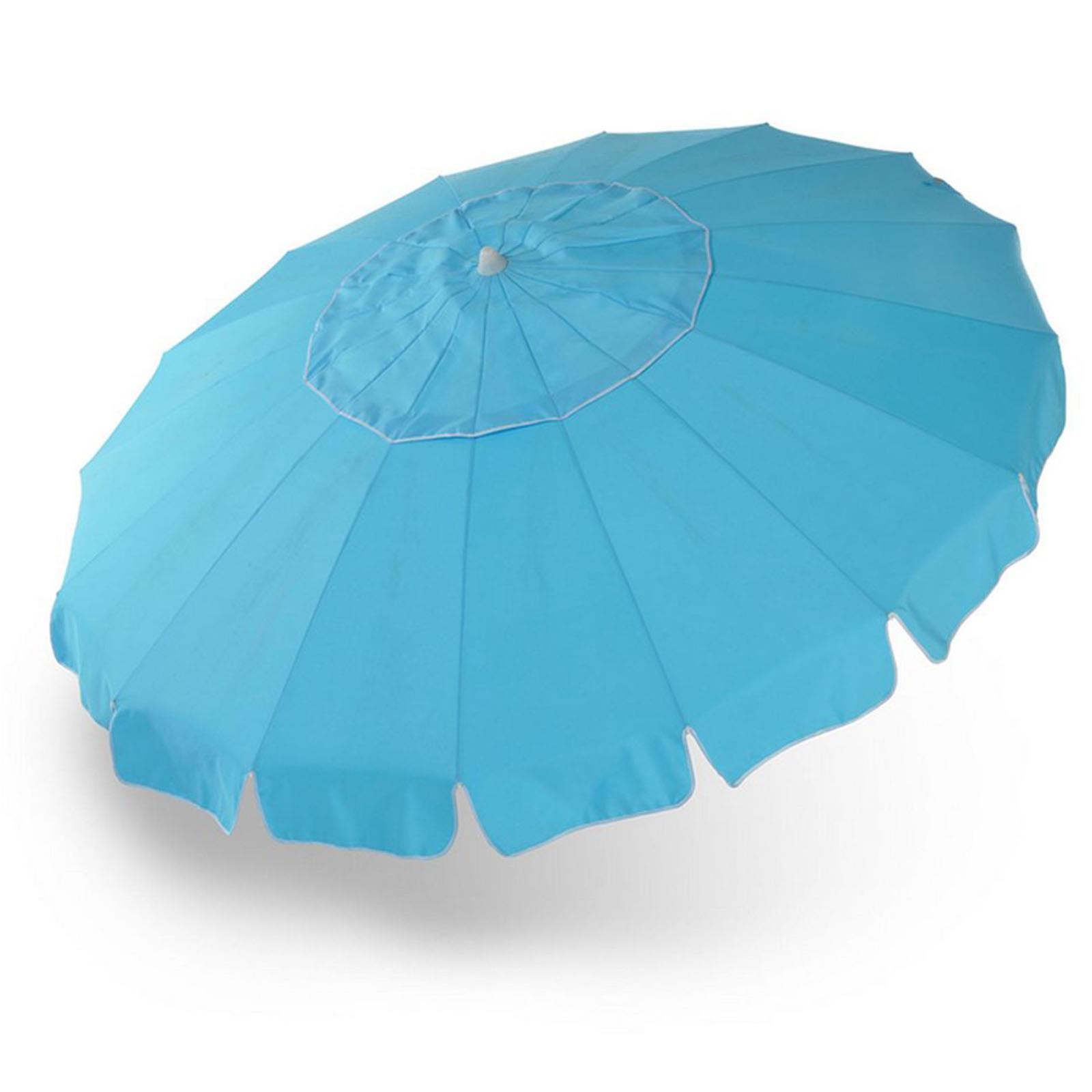 Ombrellone da mare con aste in fibra di vetro palo in alluminio orientabile