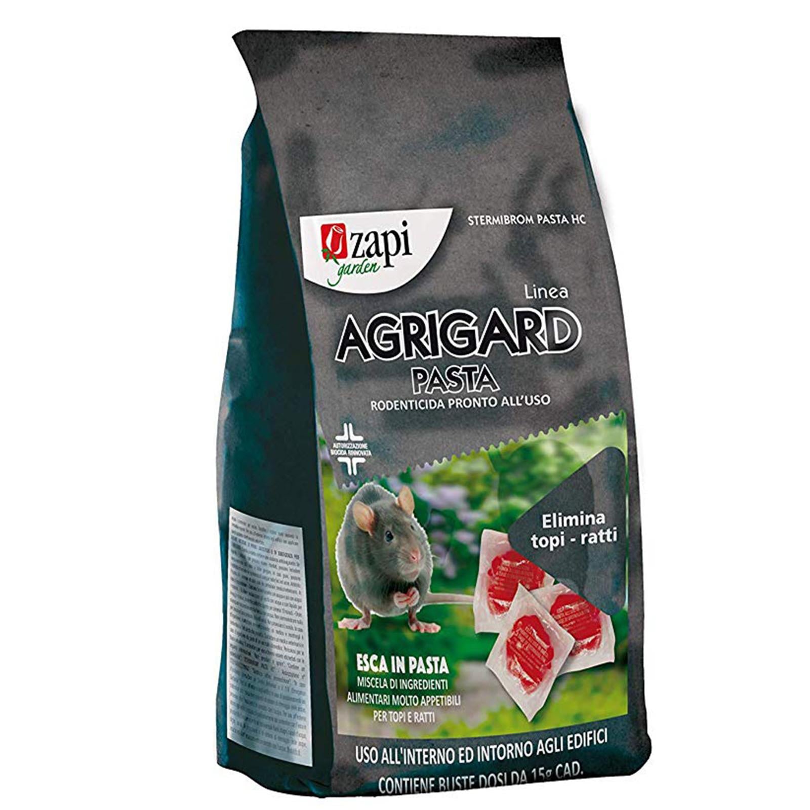 Esca pasta bocconi topicida ratticida topi ratti arvicole 1,5 kg veleno agrigard rodenticida