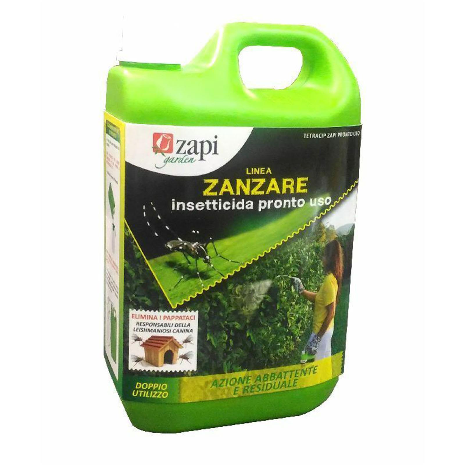 INSETTICIDA TETRACIP PRONTO ALL' USO 2 LT ZANZARA TIGRE ZANZARE GIARDINO VERANDA PIANTE PRATO