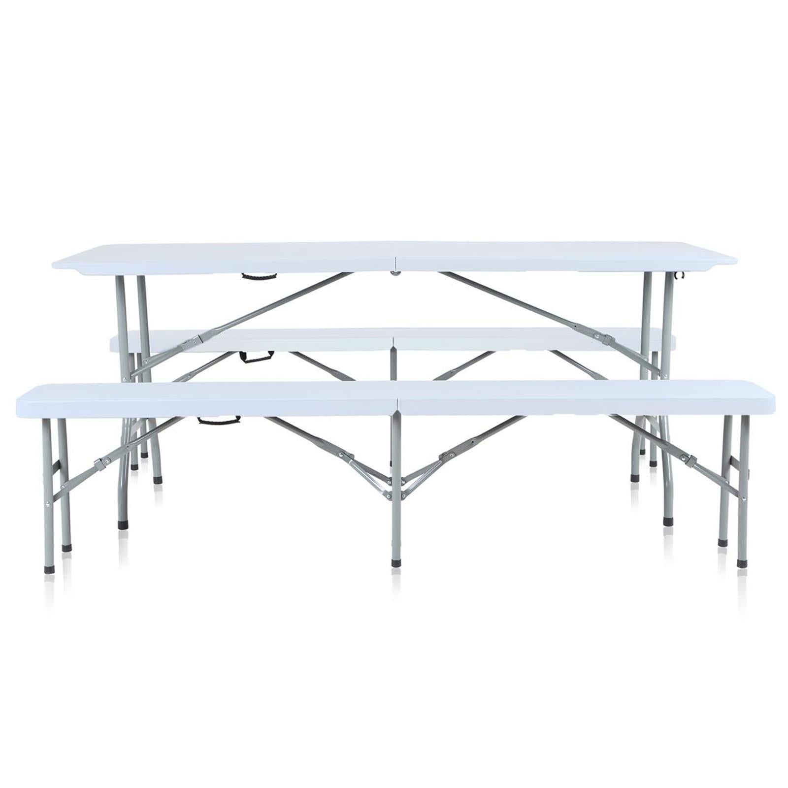 Tavolo pieghevole da catering e campeggio a valigetta con maniglia