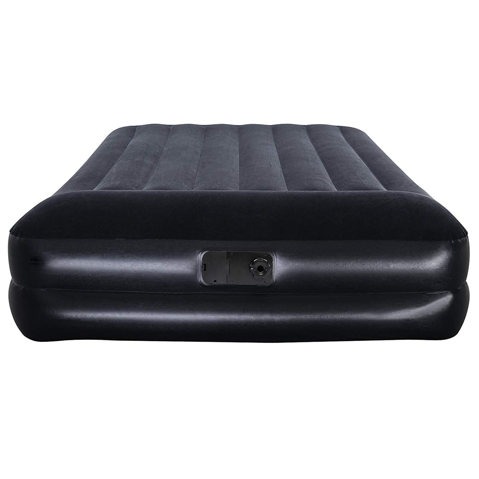 Letto gonfiabile nero 2 posti matrimoniale campeggio casa materasso letti 203 cm