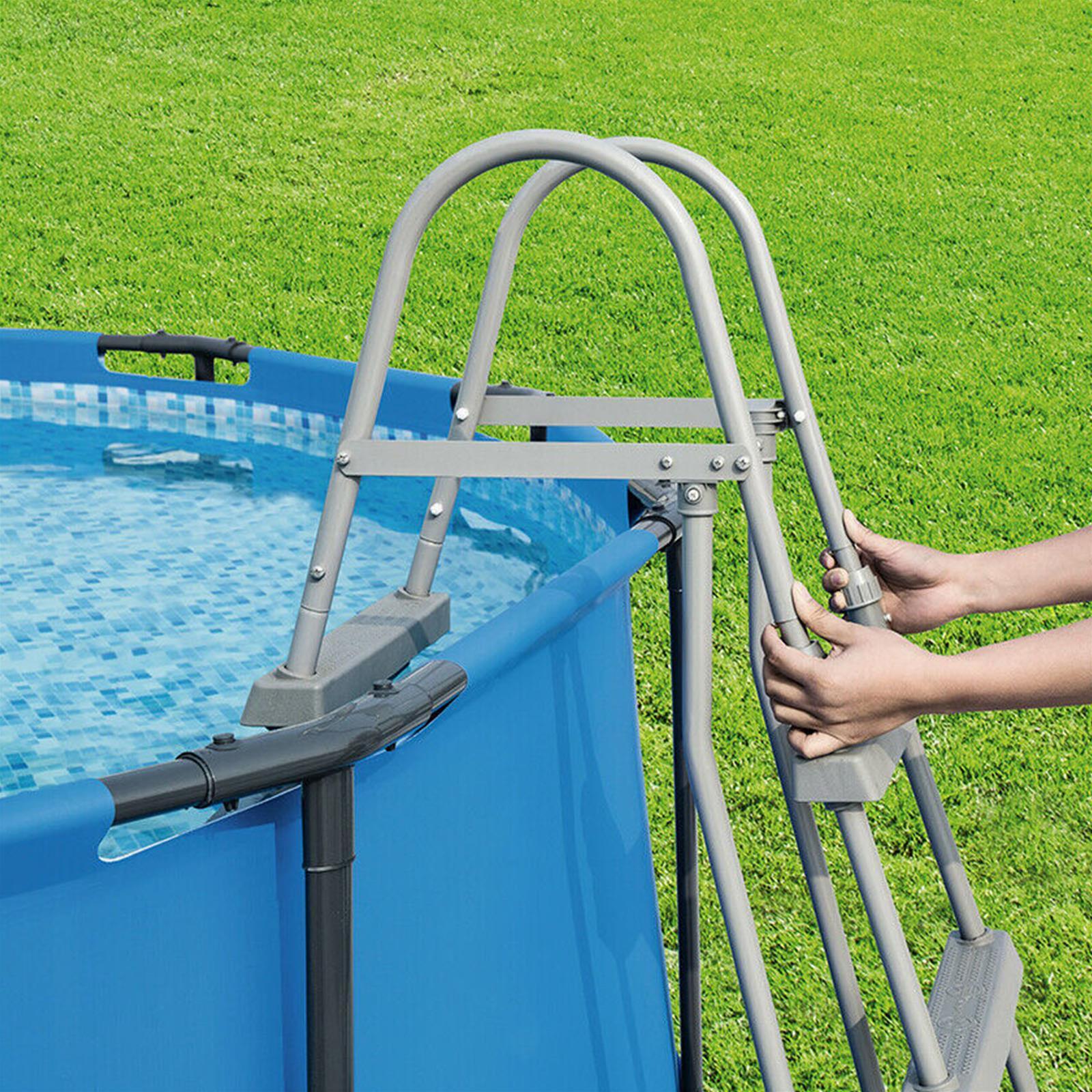 SCALA SCALETTA PER PISCINA FUORITERRA ALTEZZA 107 CM DOPPIA SALITA BESTWAY