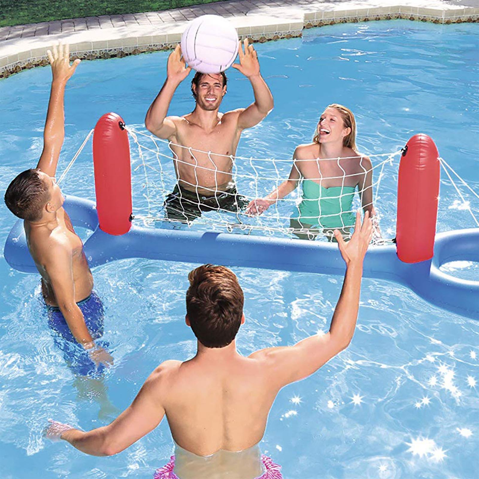 SET RETE VOLLEY GONFIABILE PER PISCINA 244 X 64 CM PISCINE GIOCHI PALLAVOLO