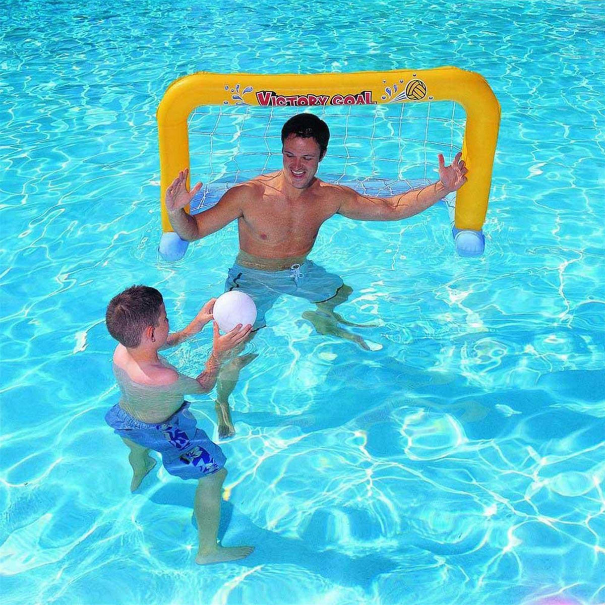 SET RETE PALLANUOTO CON PALLA GONFIABILE PER PISCINA 137 X 66 CM PISCINE GIOCHI