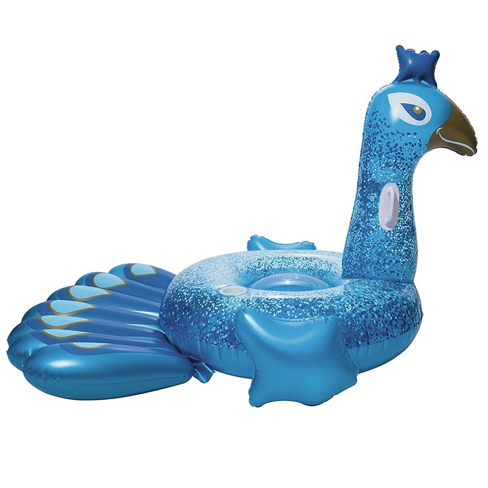 Gonfiabile cavalcabile Pavone grande da mare e piscina 198 x 164 cm