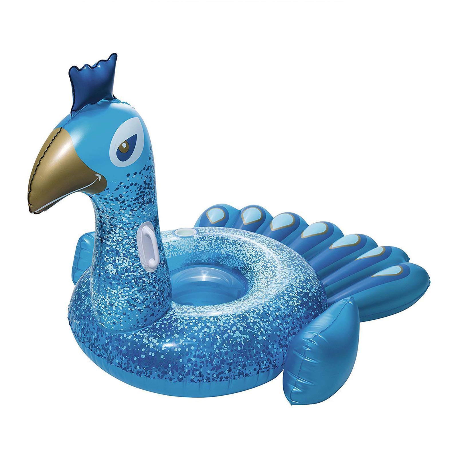 Gonfiabile cavalcabile Pavone grande da mare e piscina 198 x 164 cm