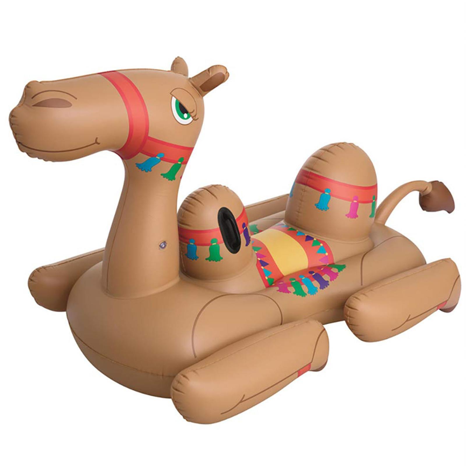 Gonfiabile cavalcabile cammello grande 221 x 132 cm mare piscina spiaggia materasso gommone