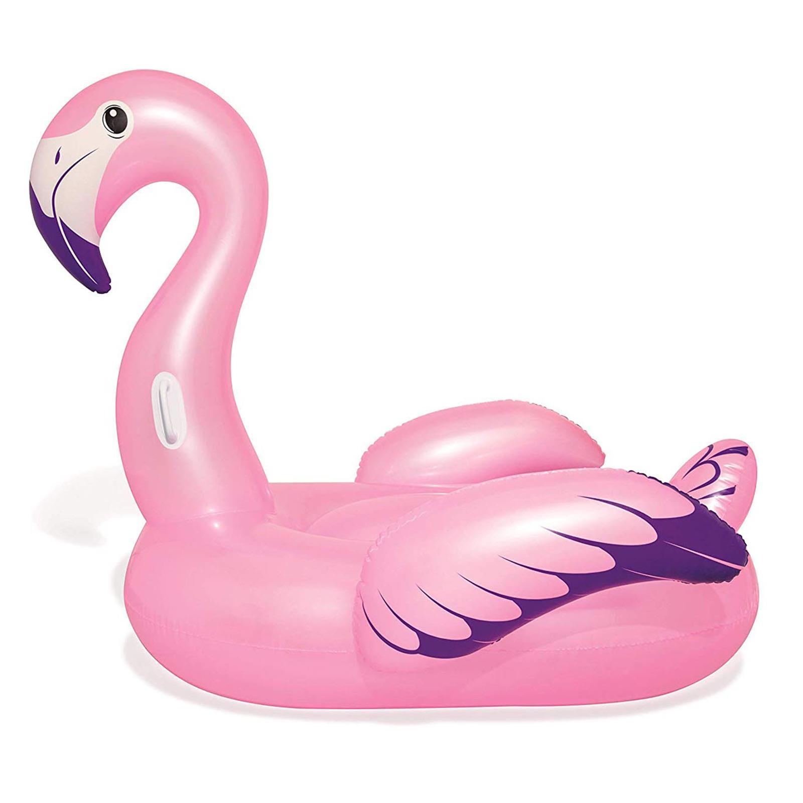 Gonfiabile fenicottero rosa grande 173 x 170 cm cigni mare piscina spiaggia materasso gommone