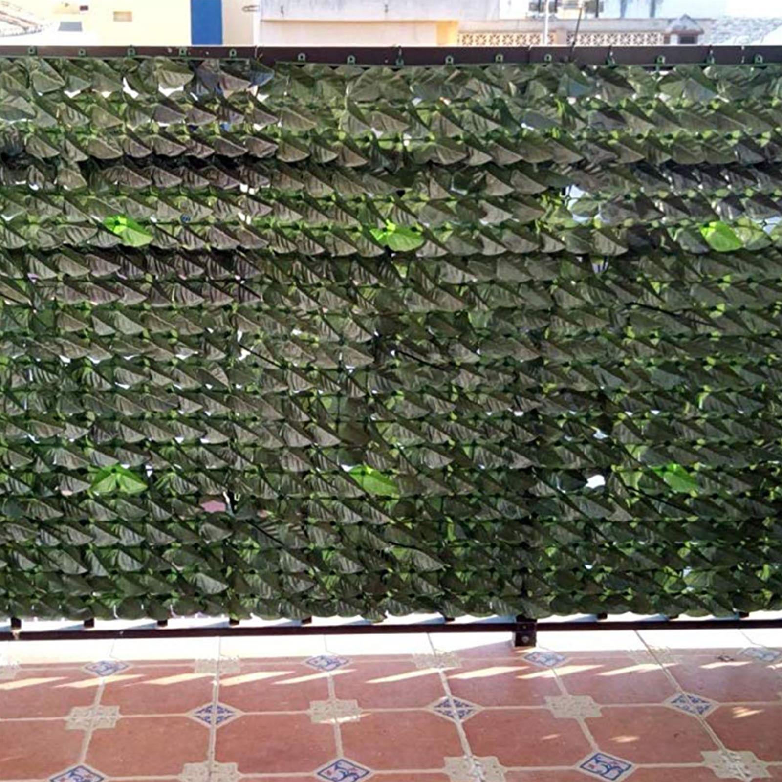 SIEPE FINTA PER COPERTURA BALCONE 1X3 ARTIFICIALE FOGLIA EDERA SINTETICA ANTICADUTA