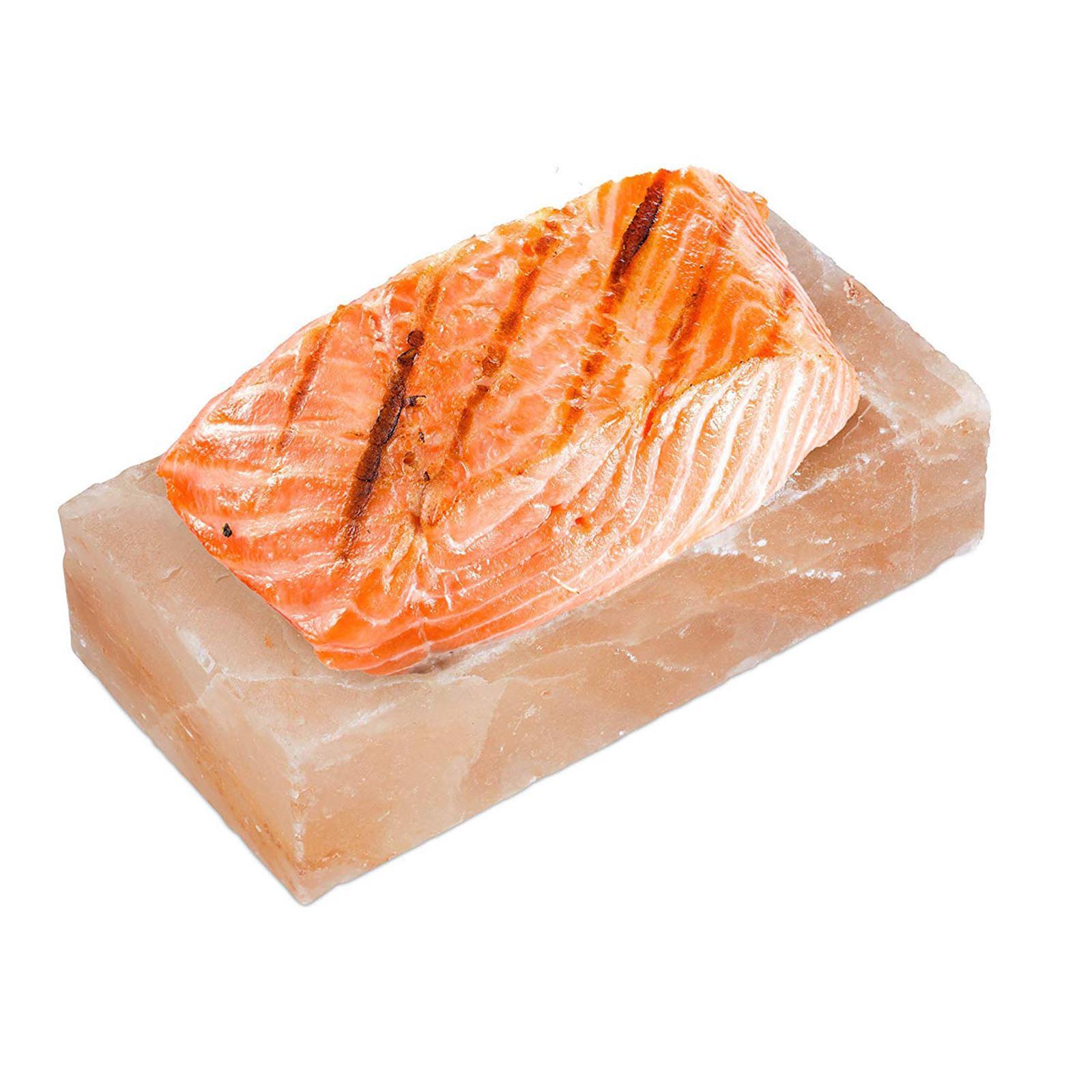 4 Pietre Di Sale Per Grigliare 30x20x3 Cm - Con Piastra In Ferro, Riutilizzabili, Per Barbecue Sano - Foto 5