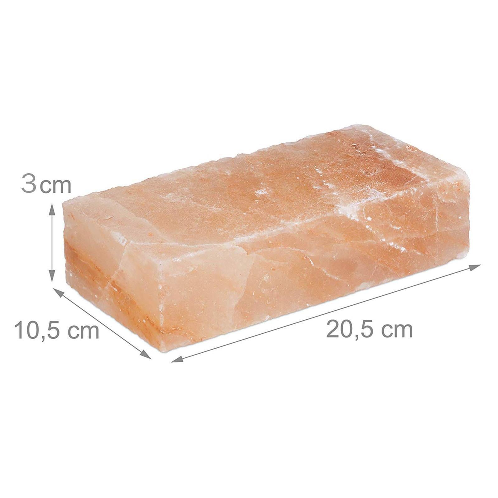 KG 1 PIETRA SALINA PER GRIGLIARE BARBECUE BBQ SALE HIMALAYA 20X10 CM ROSA