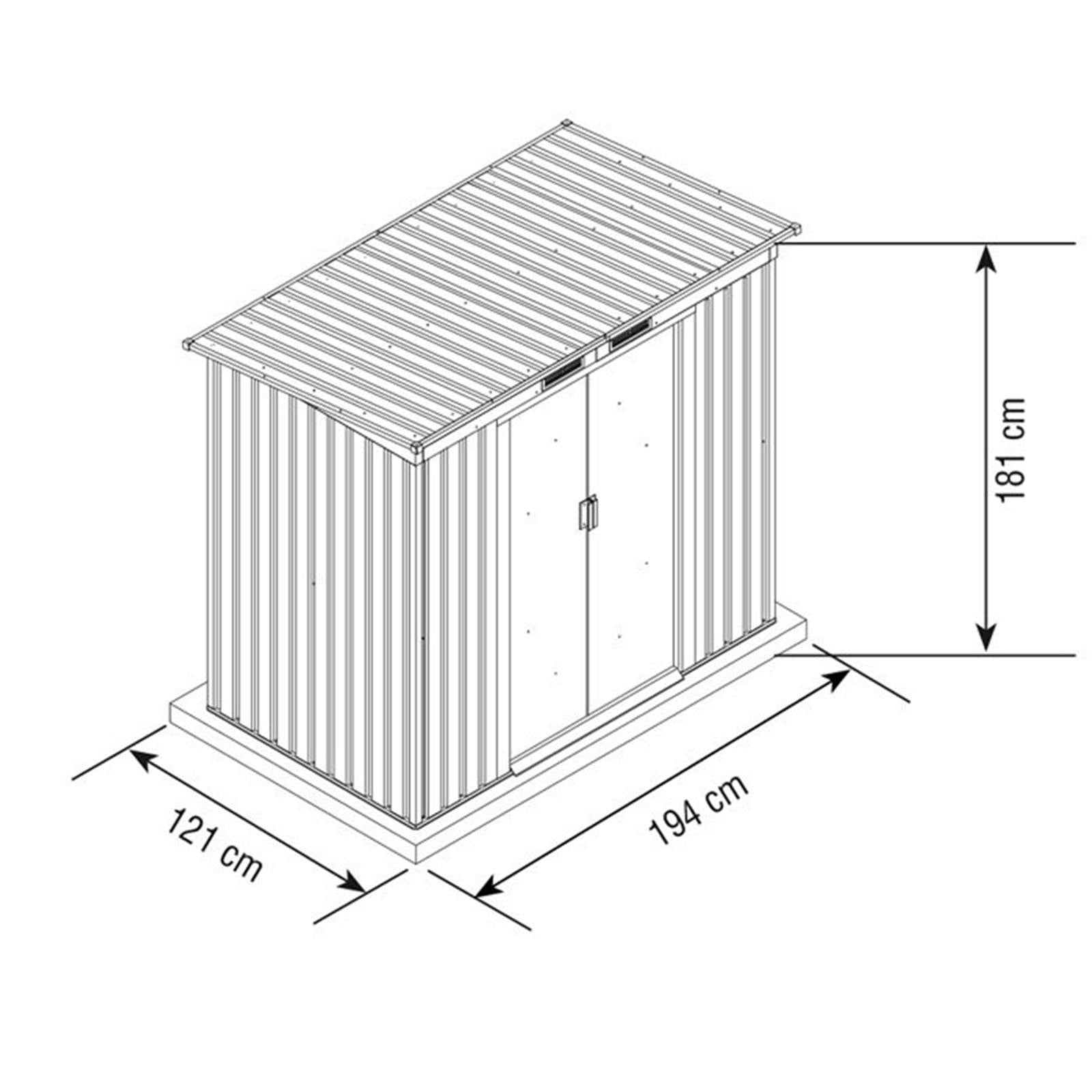 Ripostiglio in metallo verde "Cottage" deposito da giardino e veranda capanno per attrezzi