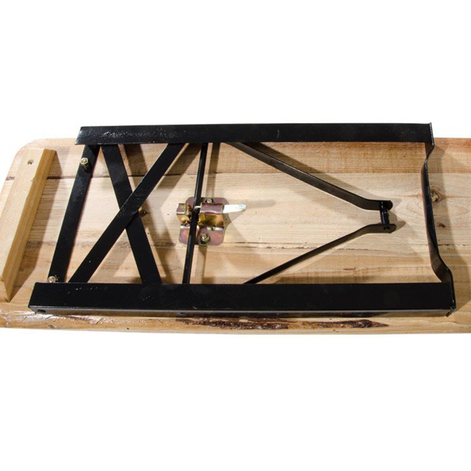 Set birreria in legno impregnato, tavolo e panche pieghevoli piedi in metallo, per sagre e festa della birra