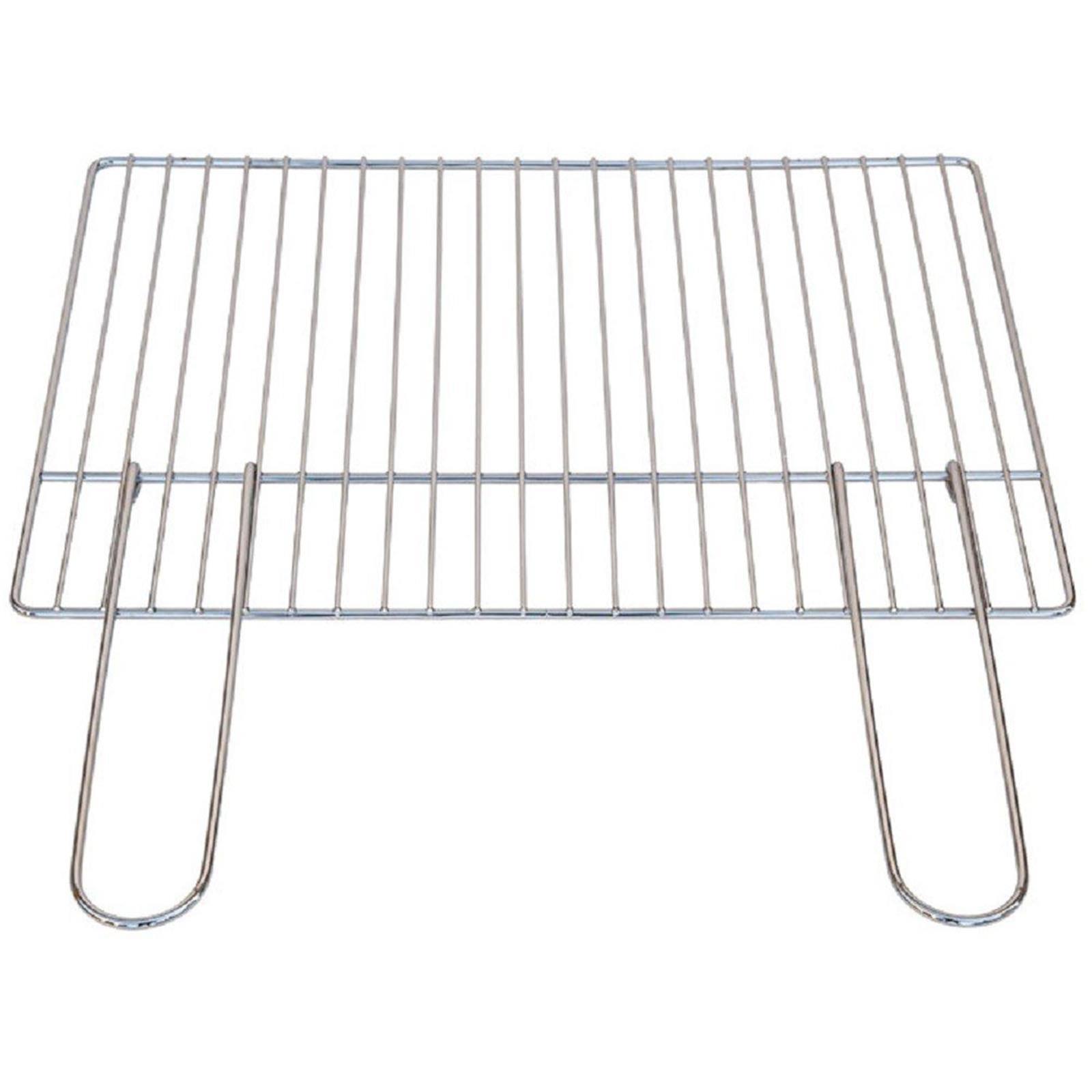 GRIGLIA DI RICAMBIO PER BBQ BETON 67 X 40 CM CROMATA CON MANICI BARBECUE CEMENTO
