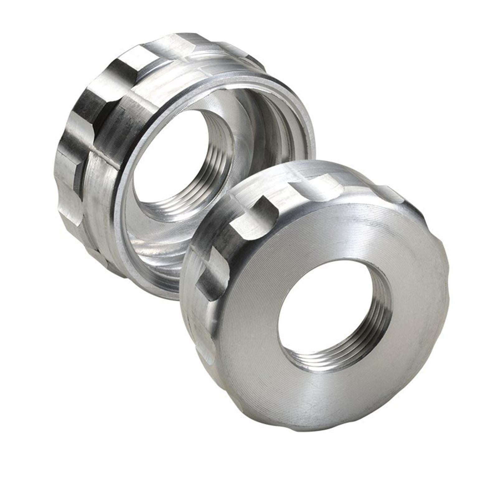 Adattatore in alluminio per cisterne 1000 lt 60 mm tipo cubo binz con filetto da 1"