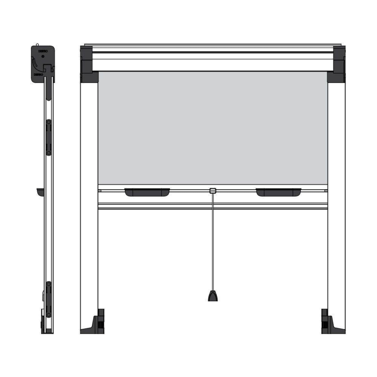 Zanzariera a rullo verticale per porta e finestra in alluminio universale