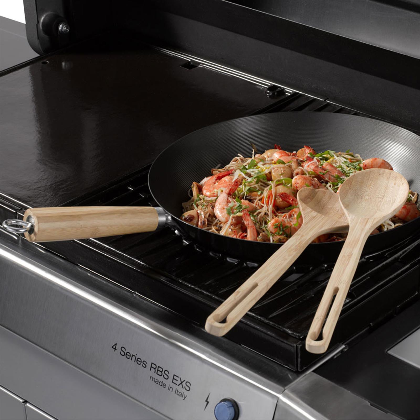 Wok pentola per barbecue spaghetti pasta in ghisa antiaderente culinary modular