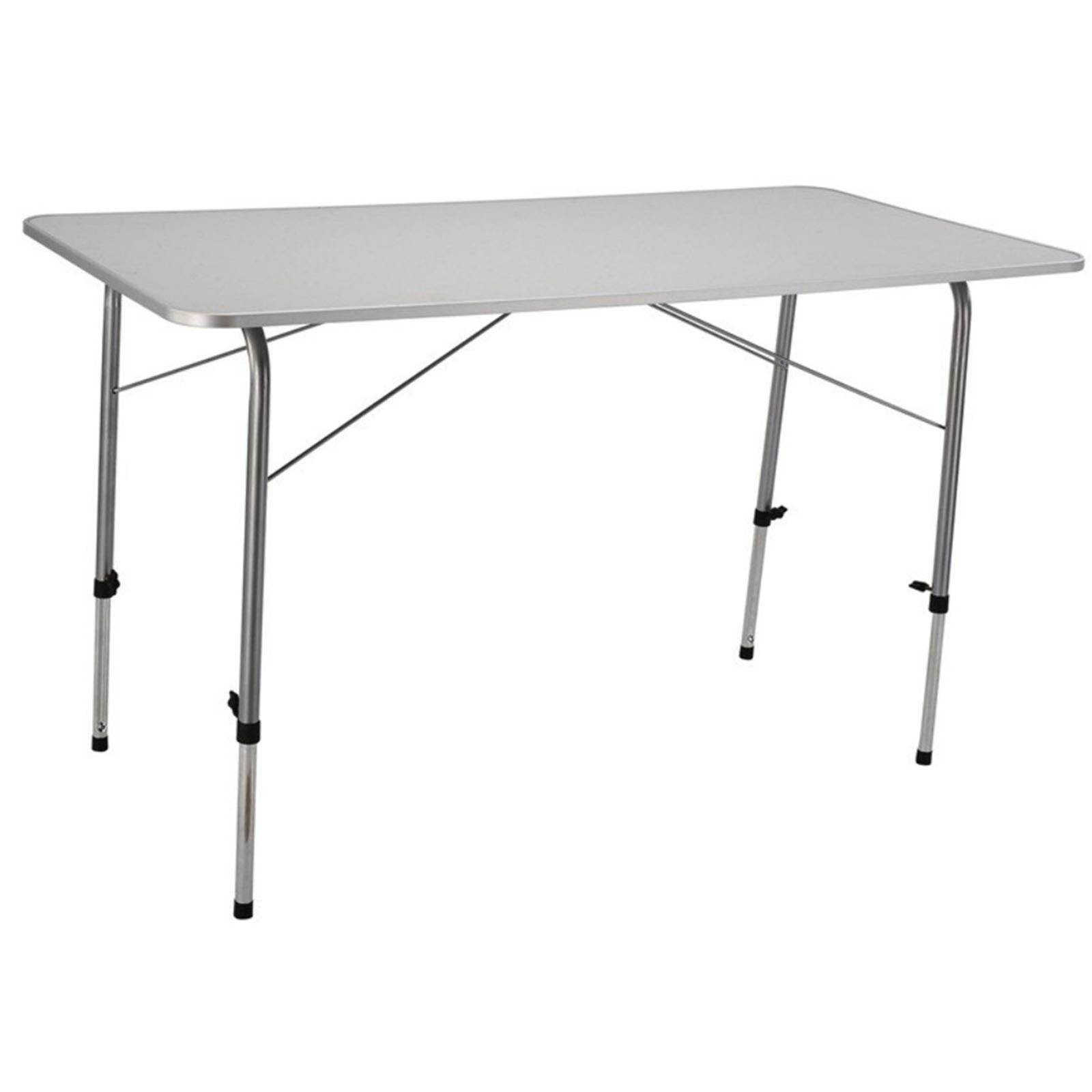 Tavolo pieghevole 120 x 60 cm da campeggio mare spiaggia in metallo piano mdf