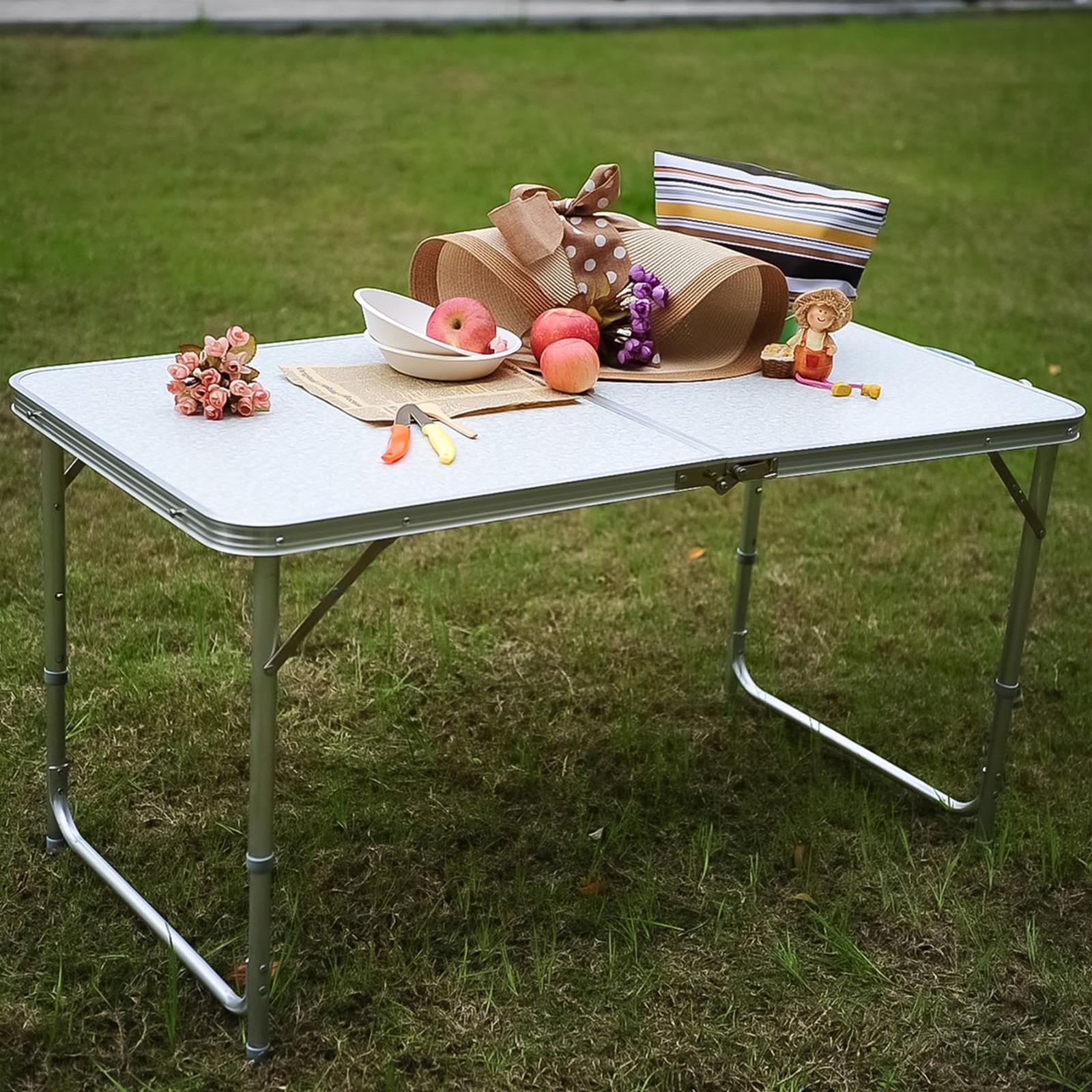 Tavolo da pic nic valigetta con 4 sgabelli pieghevole campeggio mare spiaggia in alluminio