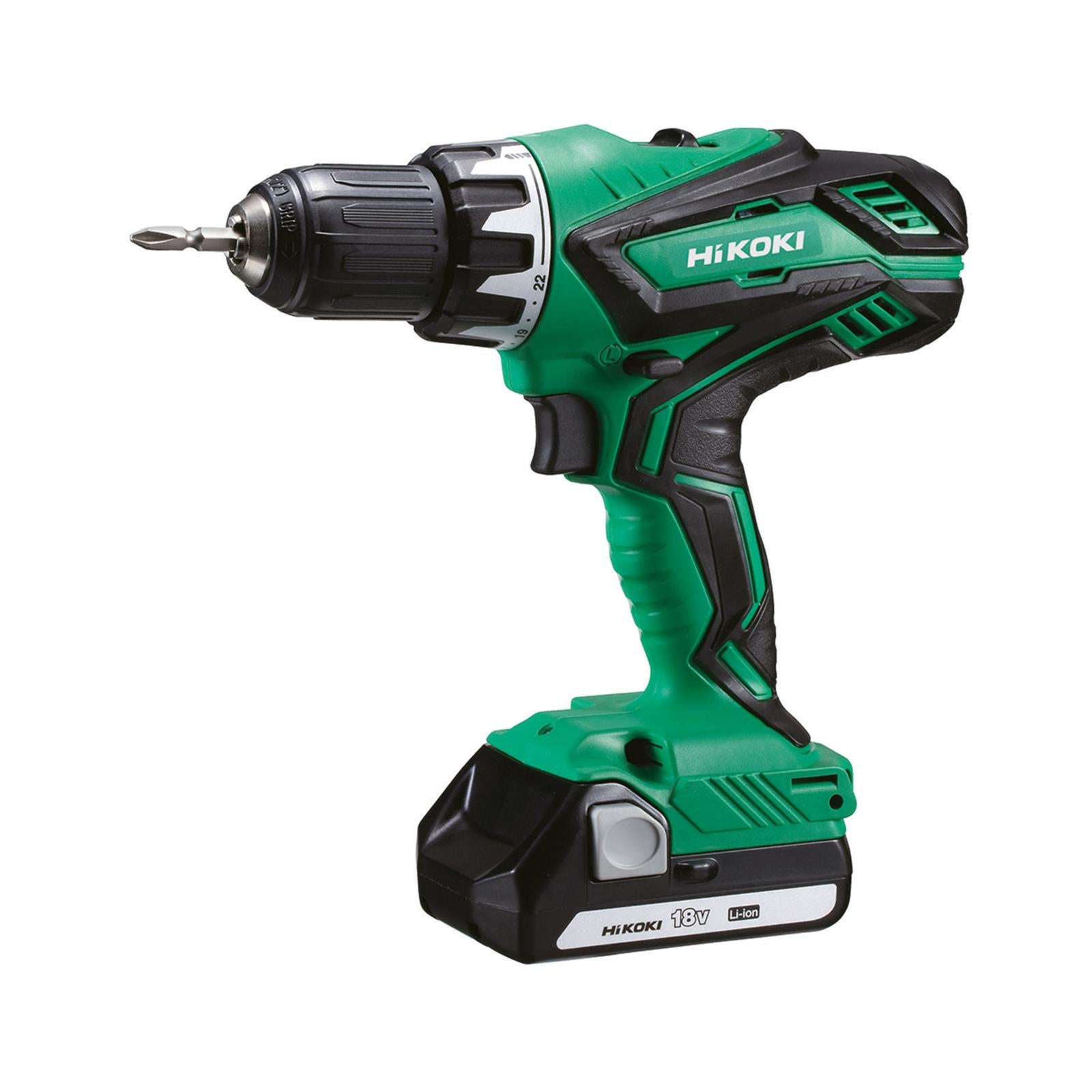 Trapano avvitatore hitachi 18v con mandrino autoserrante ds18djl 1,5 ah per lavoro