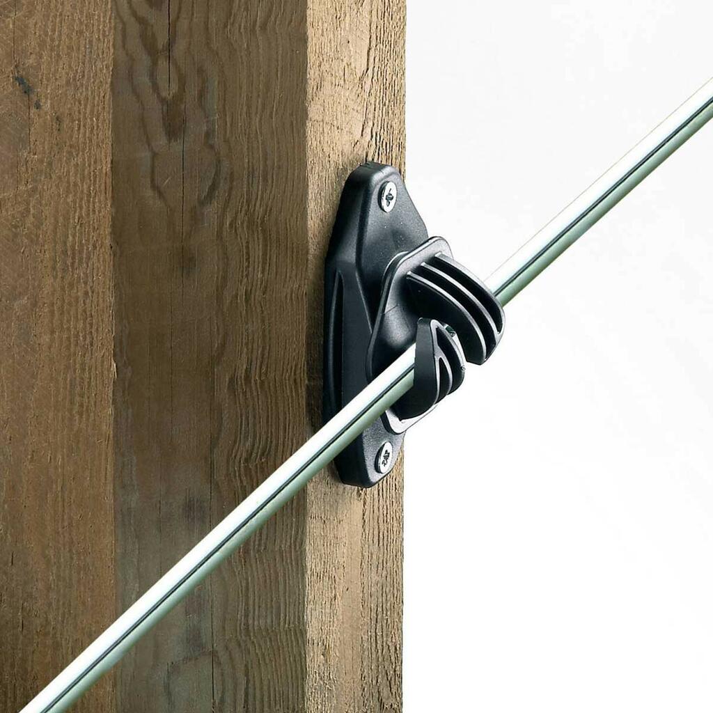 Isolatori per filo in acciaio e cavo recinto elettrico per Mucche e Cavalli 10 pezzi