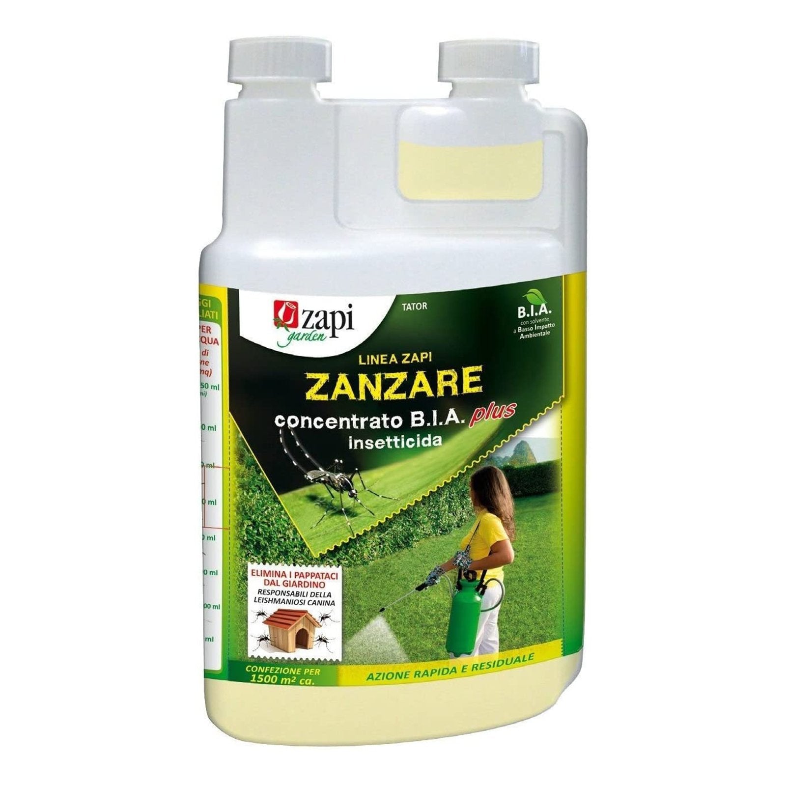 Insetticida biologico concentrato "BIA VERDE" per zanzare tigri, mosche, zanzare e pappataci