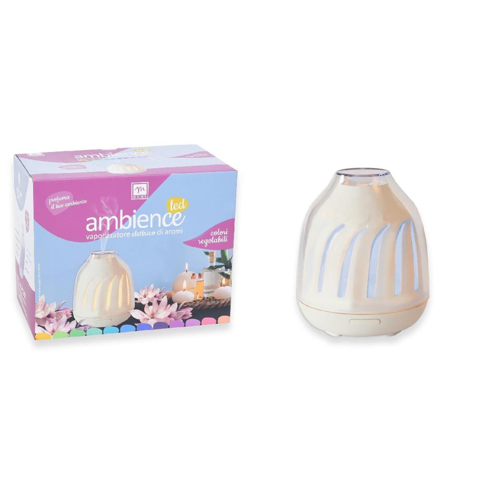 DIFFUSORE ELETTRICO DI FRAGRANZA AROMI OLI ESSENZIALI CON LED RGB PER AMBIENTI
