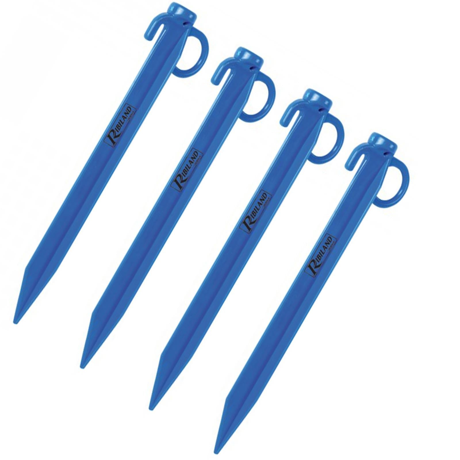 Set 4 picchetti con occhiello per teloni e coperture 24 cm da campeggio e spiaggia