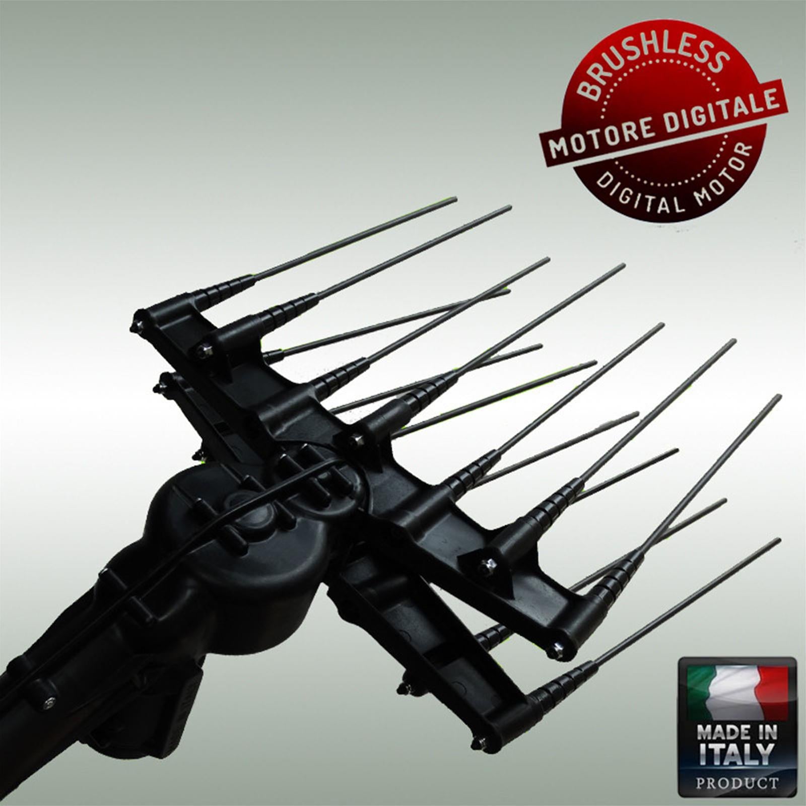 Abbacchiatore elettrico a batteria tandem 2.0 plus 13 volt con asta telescopica cm 185/275