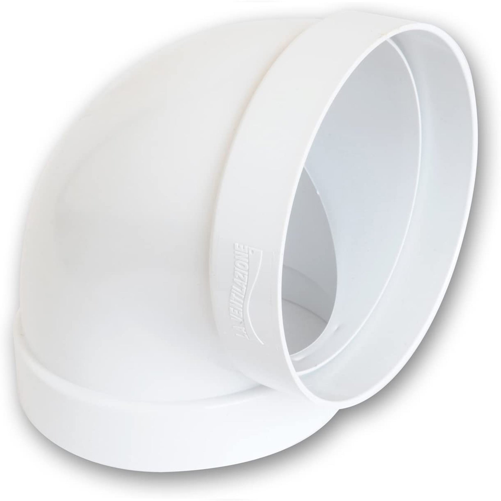 Curva a 90 ° per tubo aerazione canalizzata sezione Tonda in ABS