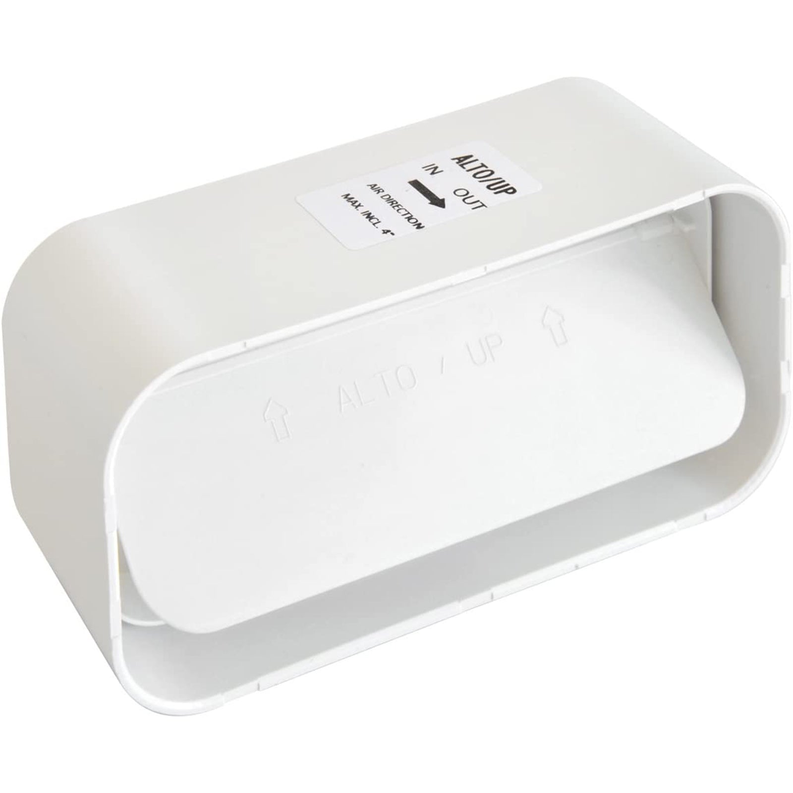 Giunto per tubo aerazione canalizzata con anti ritorno sezione Rettangolare in ABS