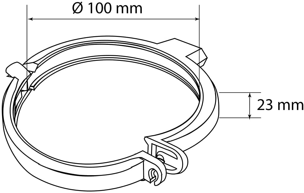 Staffe ferma tubo aerazione canalizzata sezione Tonda in ABS