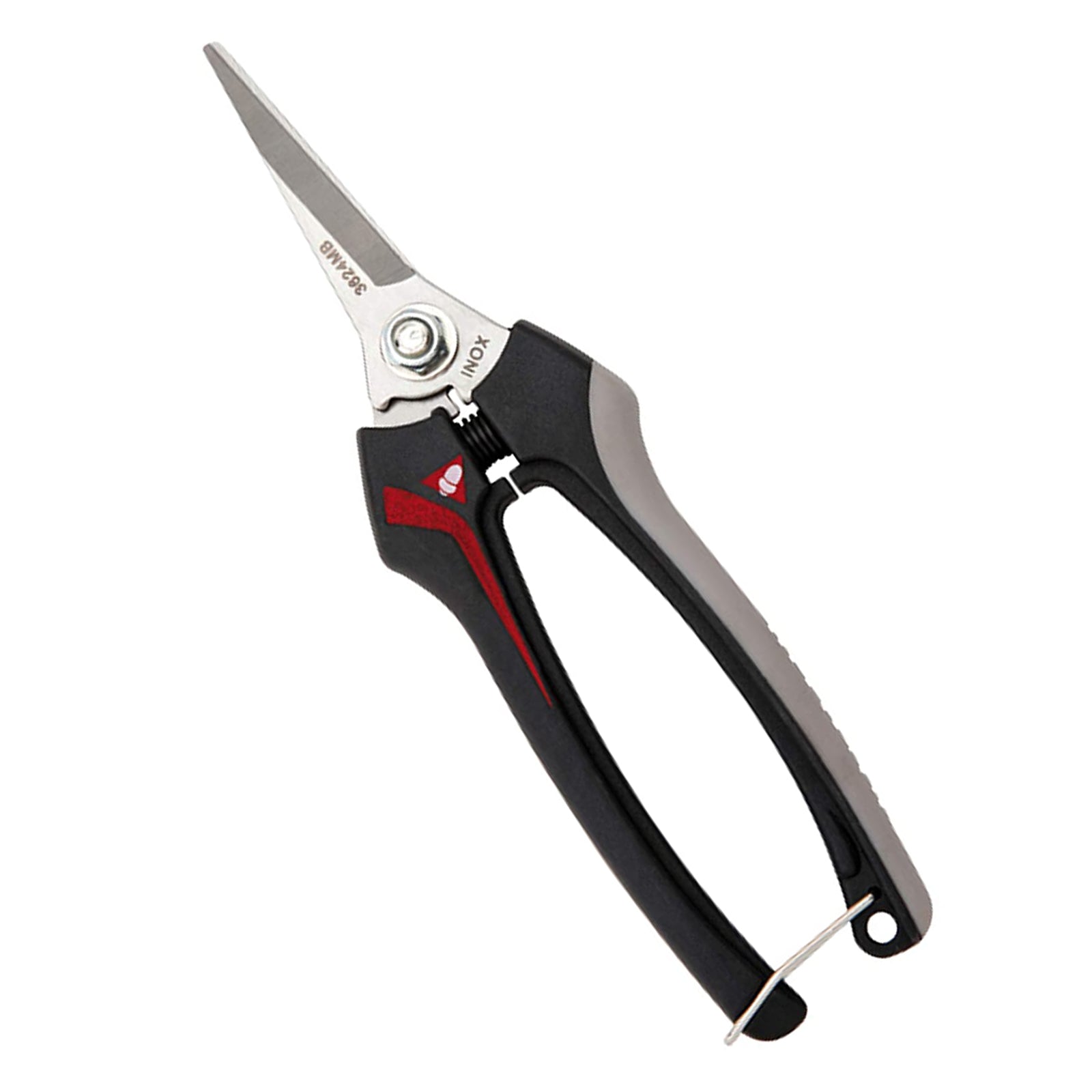 Forbice da pota per vendemmia e giardinaggio "3624" con lama dritta inox da 19 cm