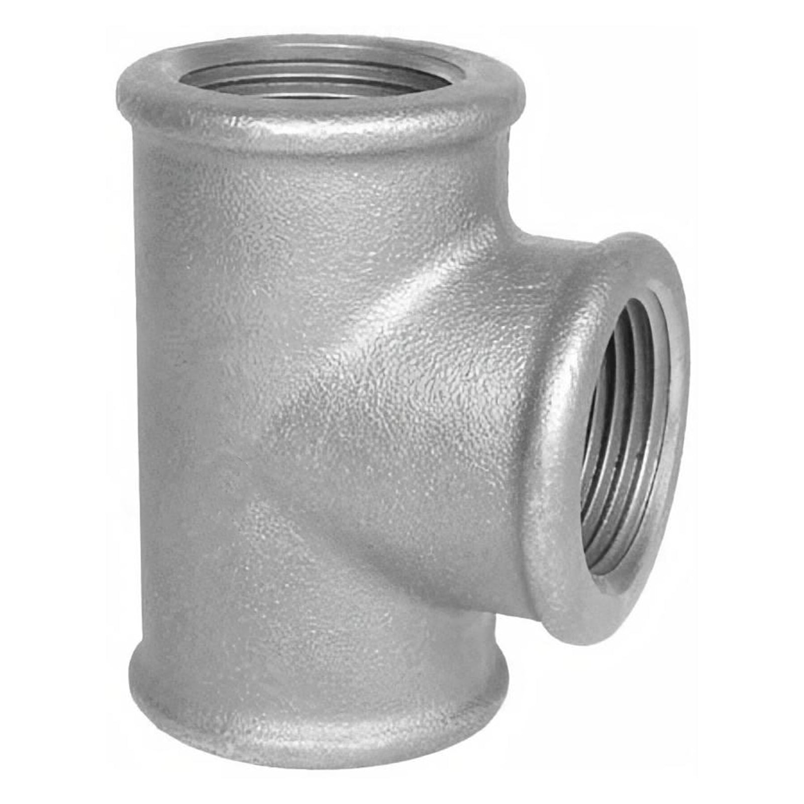 Raccordo a "TI" in ghisa zincata malleabile per irrigazione e giardinaggio