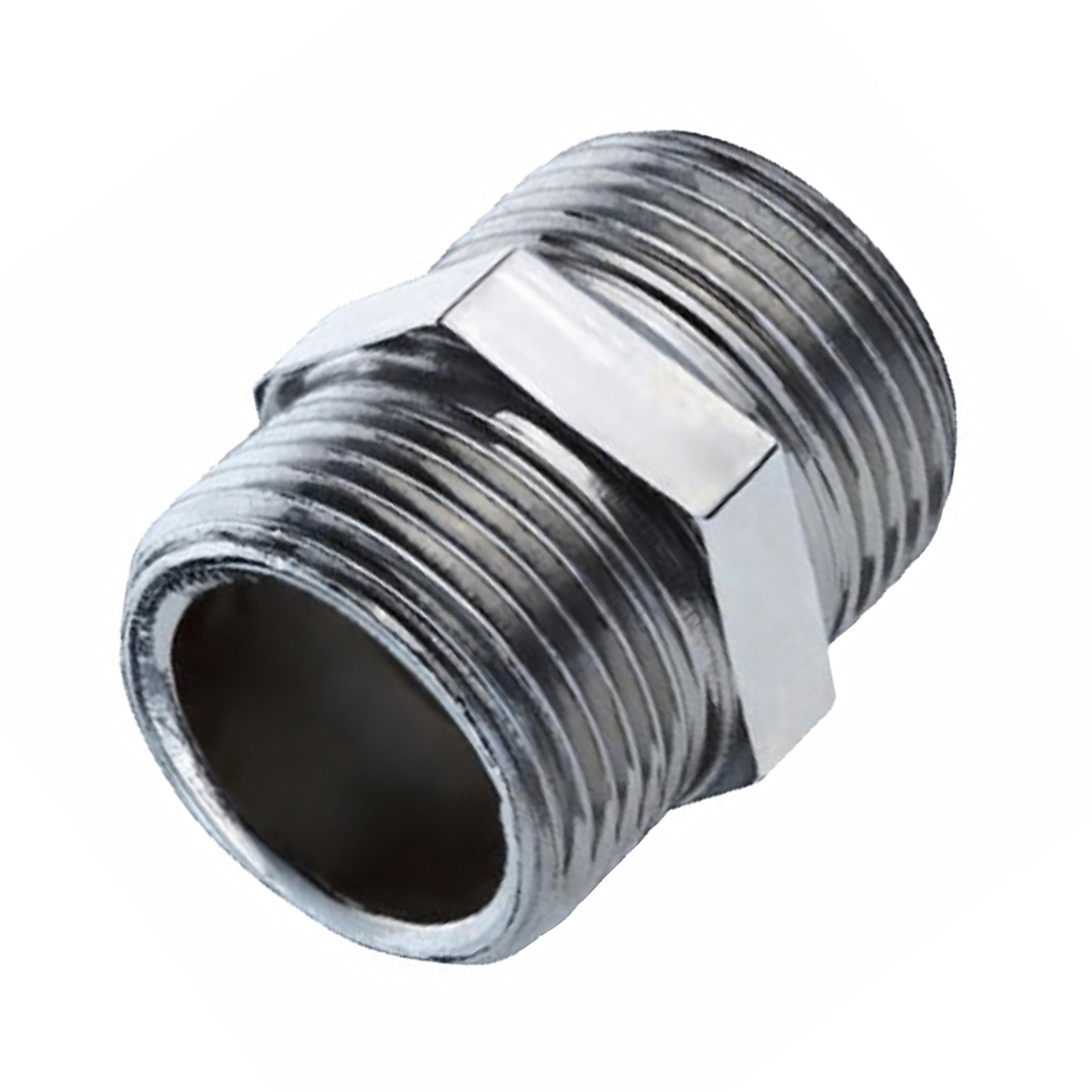 Raccordo nipplo in acciaio zincato con filettatura per irrigazione