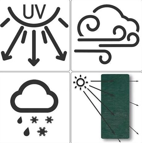 Rete ombreggiante per recinzioni e coperture telo in tessuto verde coprente al 90%