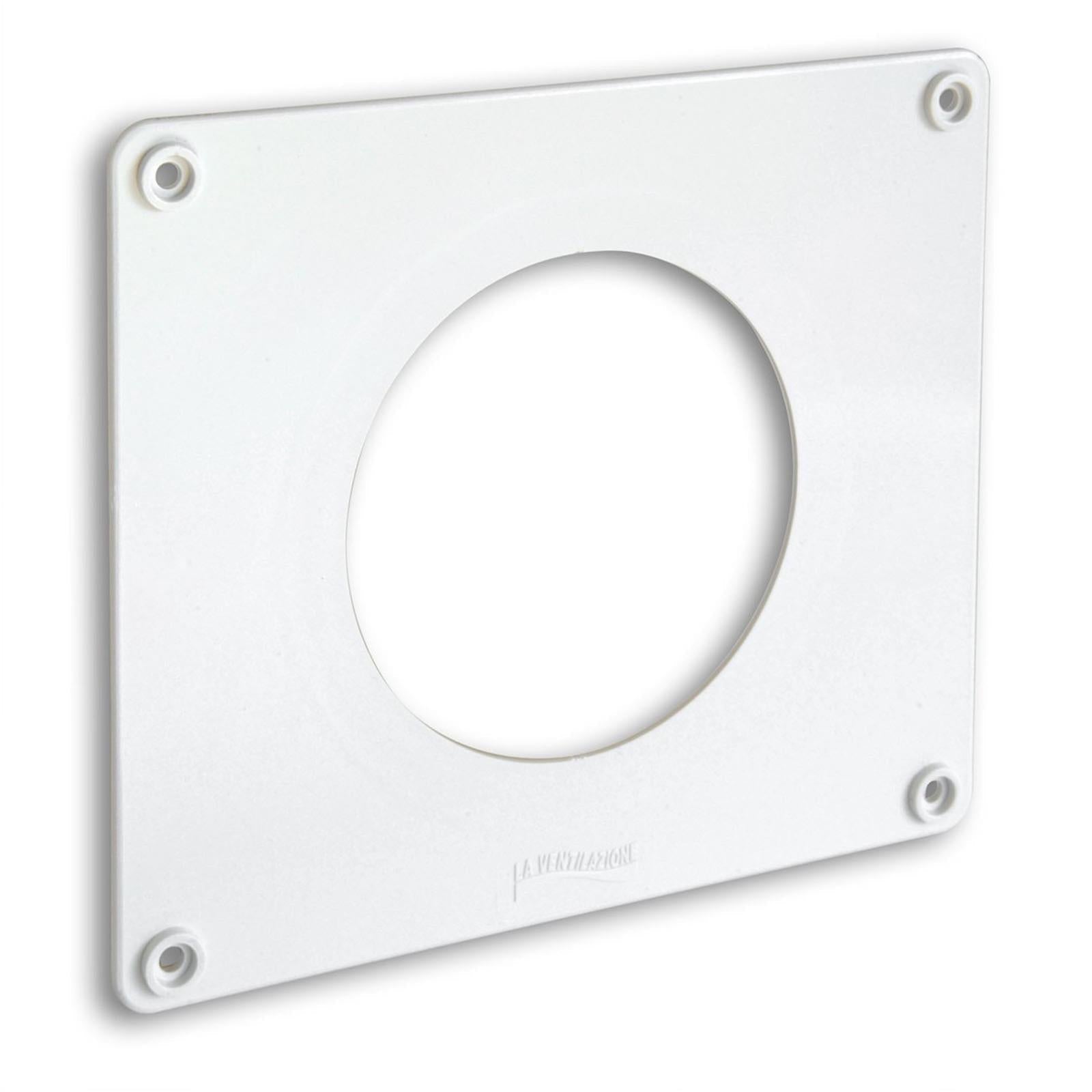 Piastra copri foro per tubo aerazione canalizzata sezione tonda in ABS