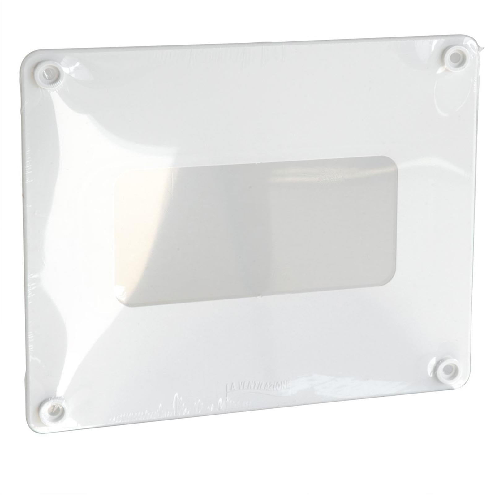 Piastra copri foro 120 x 60 mm per tubo aerazione canalizzata sezione Rettangolare in ABS