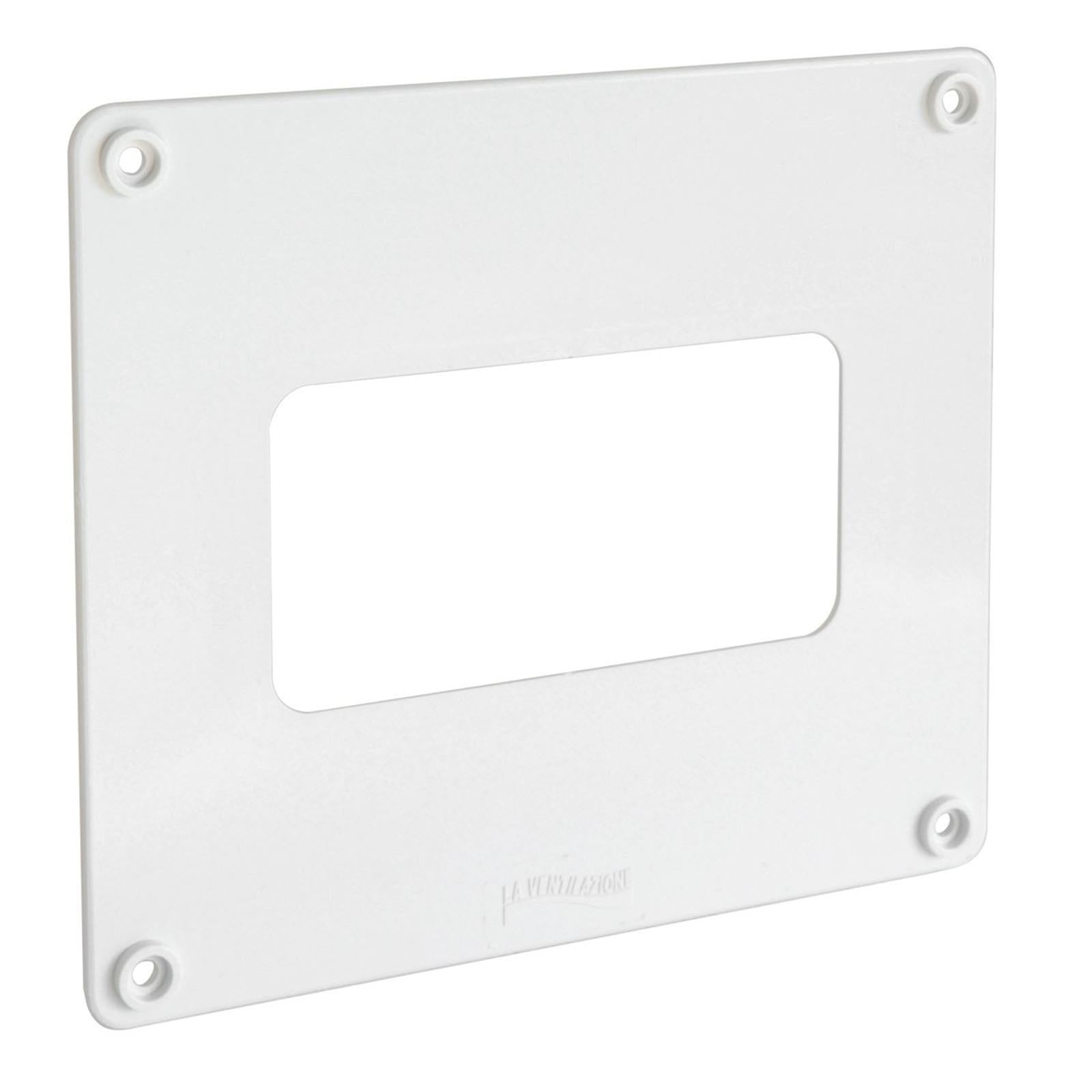 Piastra copri foro 120 x 60 mm per tubo aerazione canalizzata sezione Rettangolare in ABS