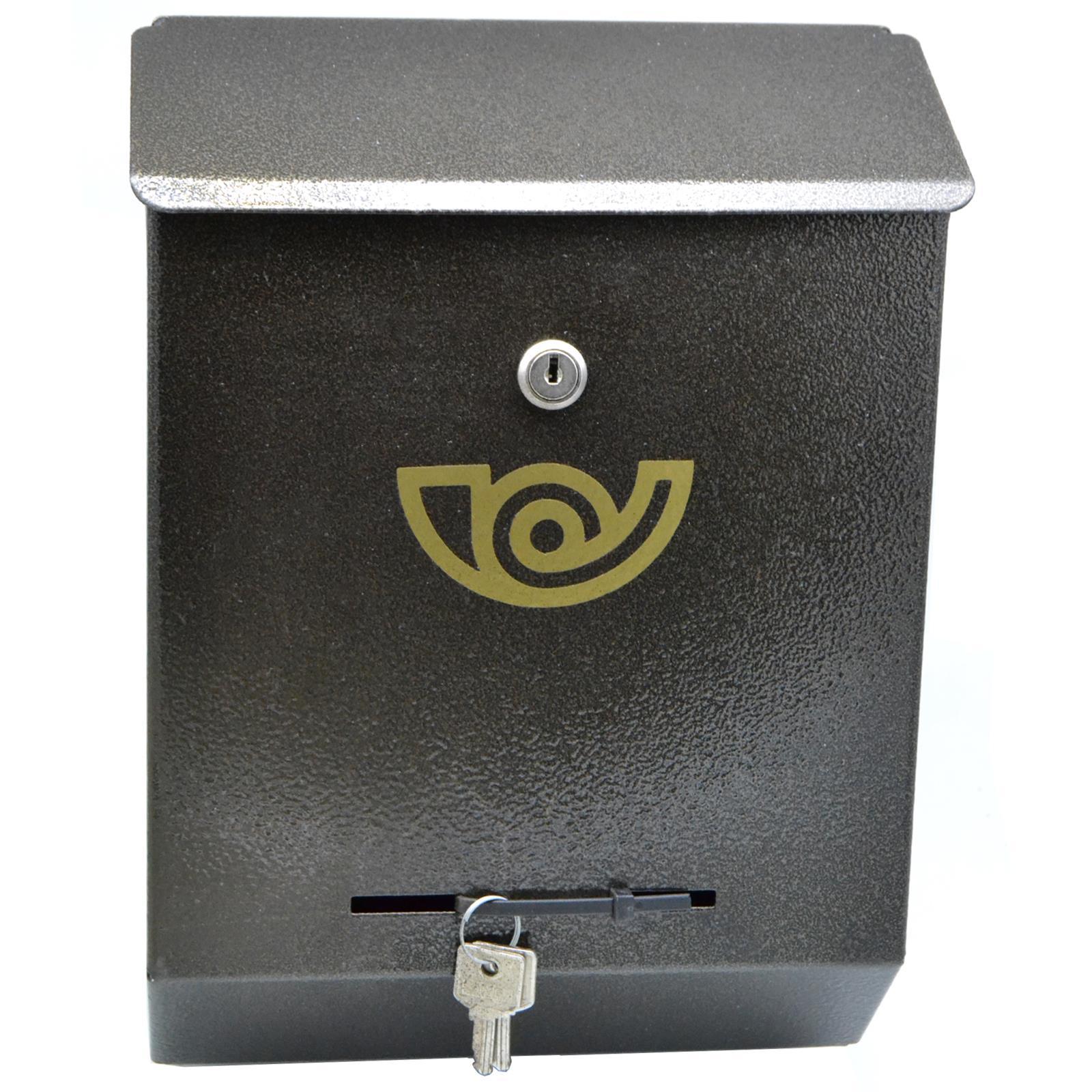 CASSETTA CASSETTE POSTA POSTALE BATTUTO BUCA LETTERE ESTERNO ACCIAIO VERNICIATO 20,5 X 8,5 X 31 CM H