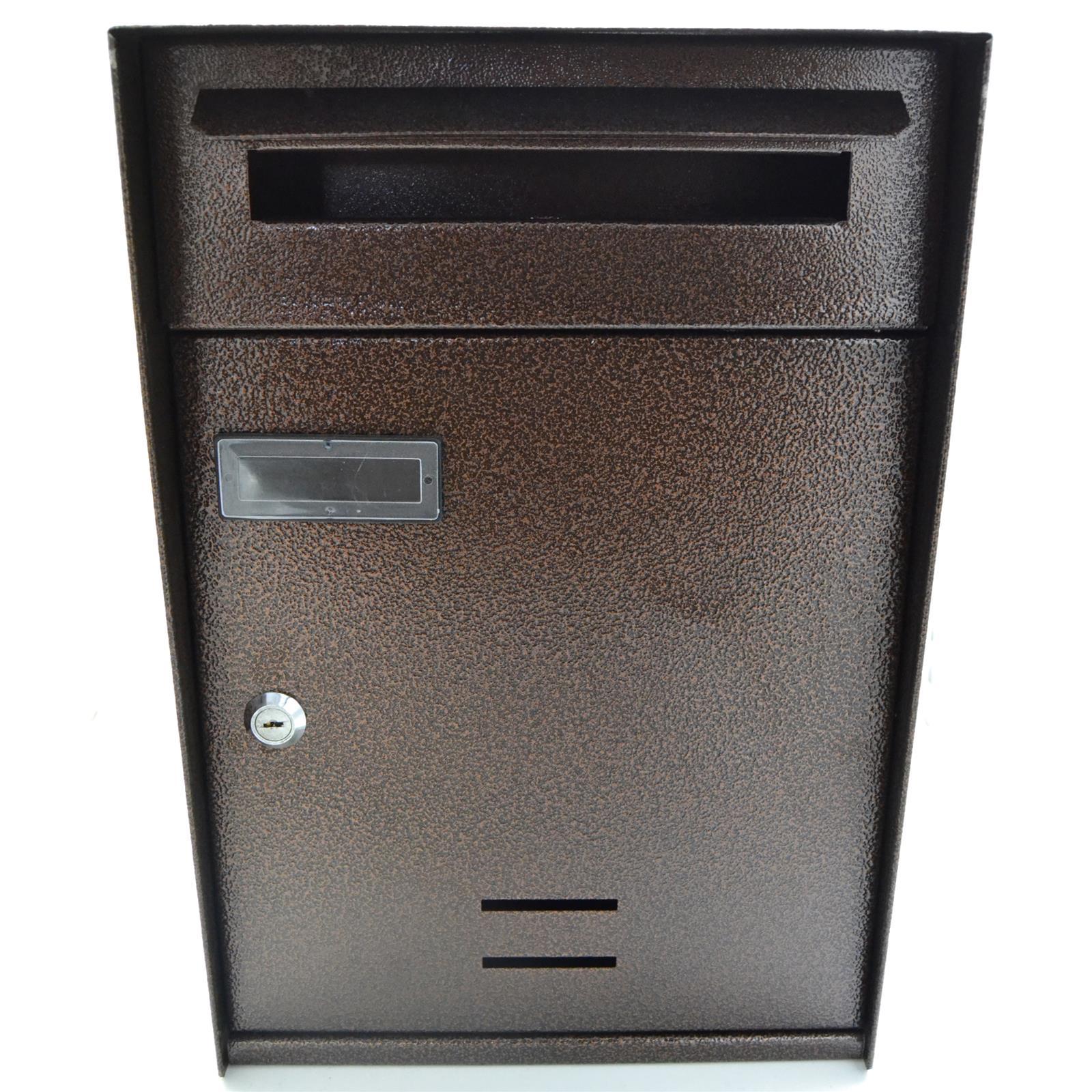 CASSETTA CASSETTE POSTA POSTALE BATTUTO BUCA LETTERE ESTERNO ACCIAIO VERNICIATO 25 X 12 X 36 CM H