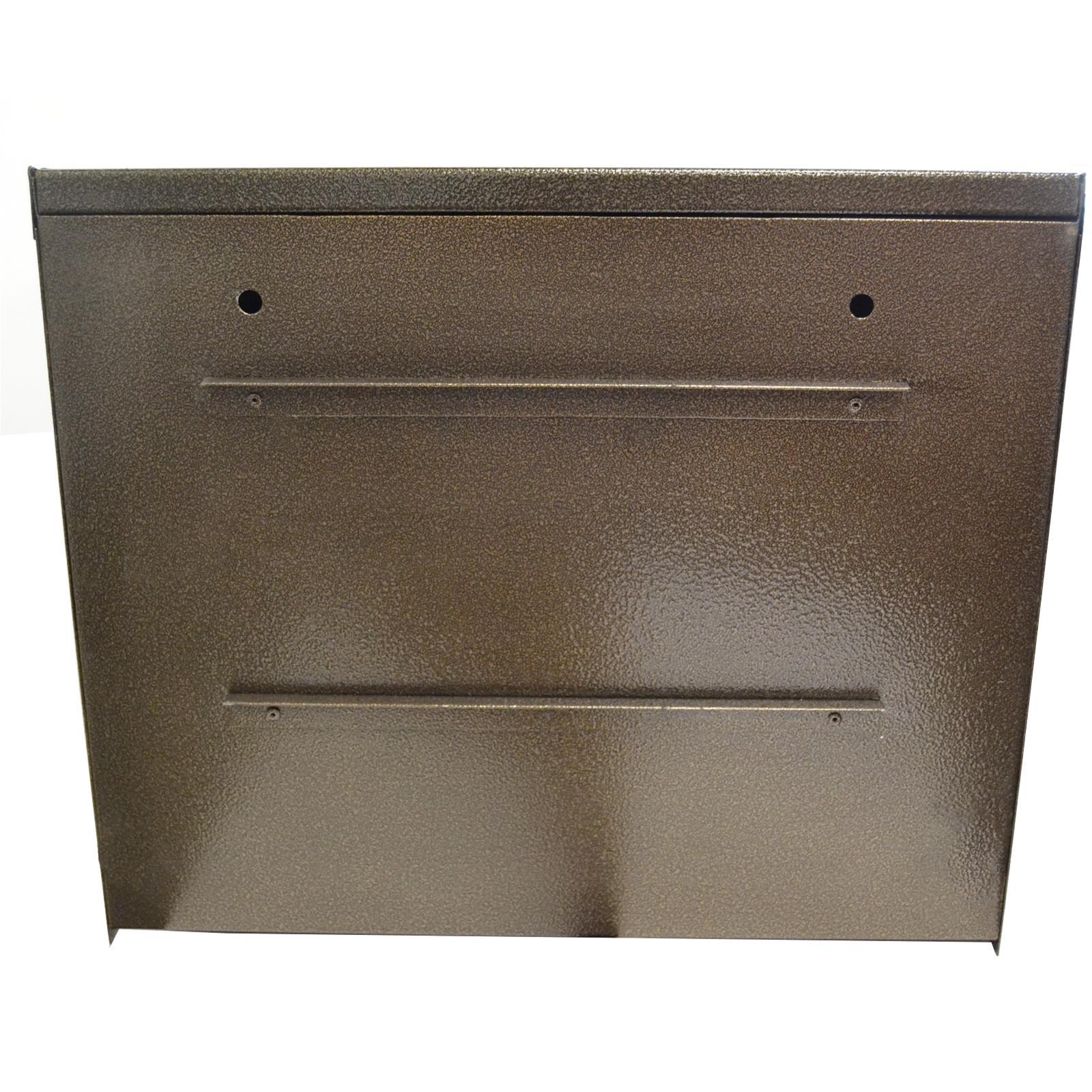 CASSETTA CASSETTE POSTA POSTALE BATTUTO BUCA LETTERE ESTERNO ACCIAIO VERNICIATO 43X 16 X 36 CM H