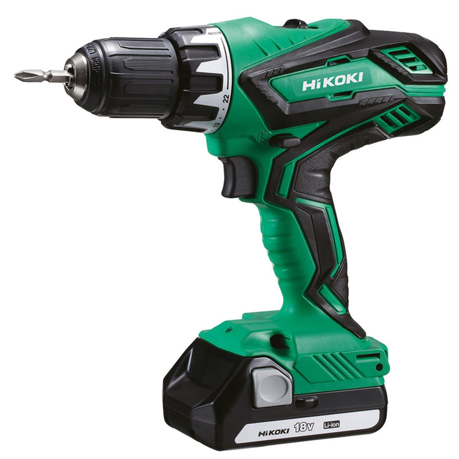 Trapano avvitatore hikoki a percussione con mandrino autoserrante batteria