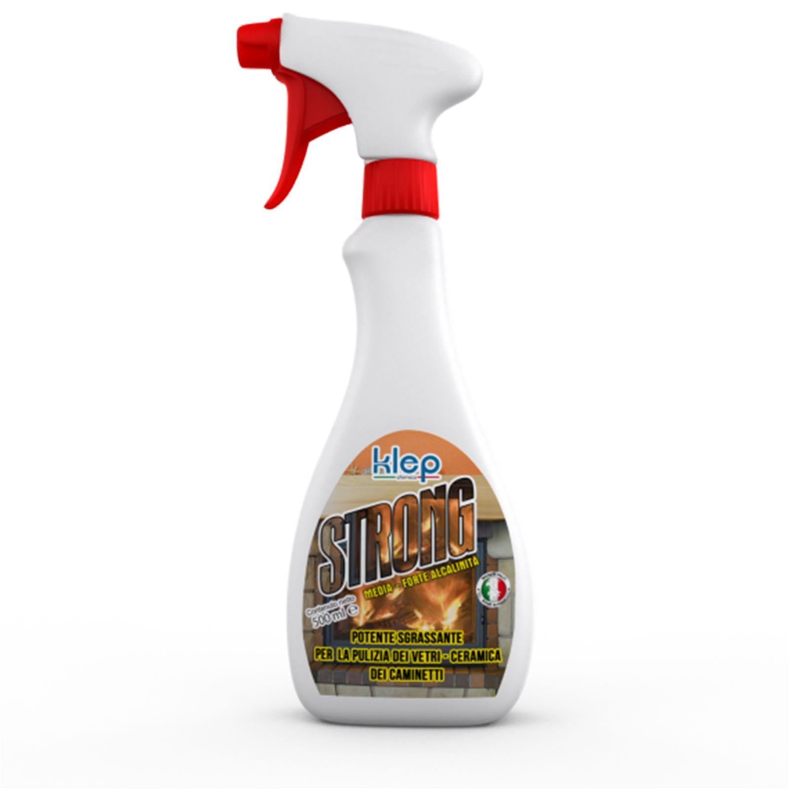 PULIVETRO STRONG PER LA PULIZIA VETRO STUFA A PELLETS E LEGNA SGRASSANTE 500 ML