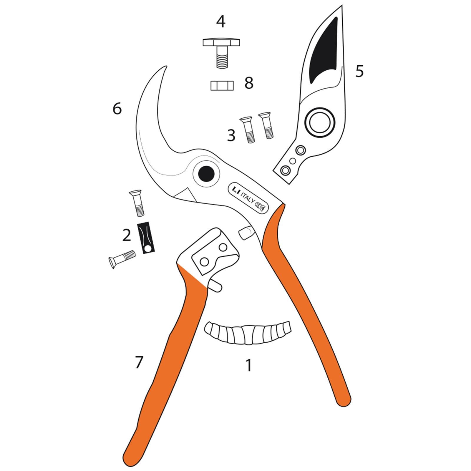 Ldi ricambio forbice da pota a battente castellari universale potatura vigneto