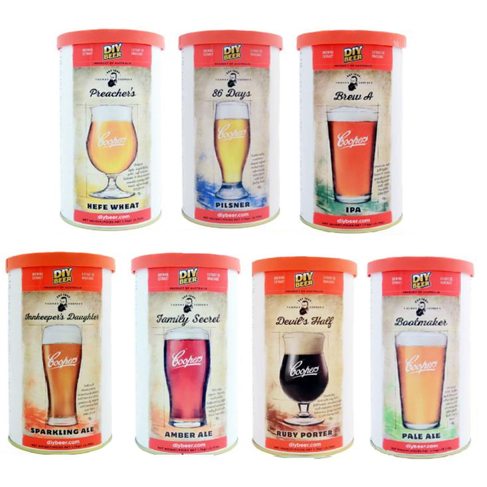 Malto preparato per Birra Artigianale "Coopers" kit fermentatore da 23 lt