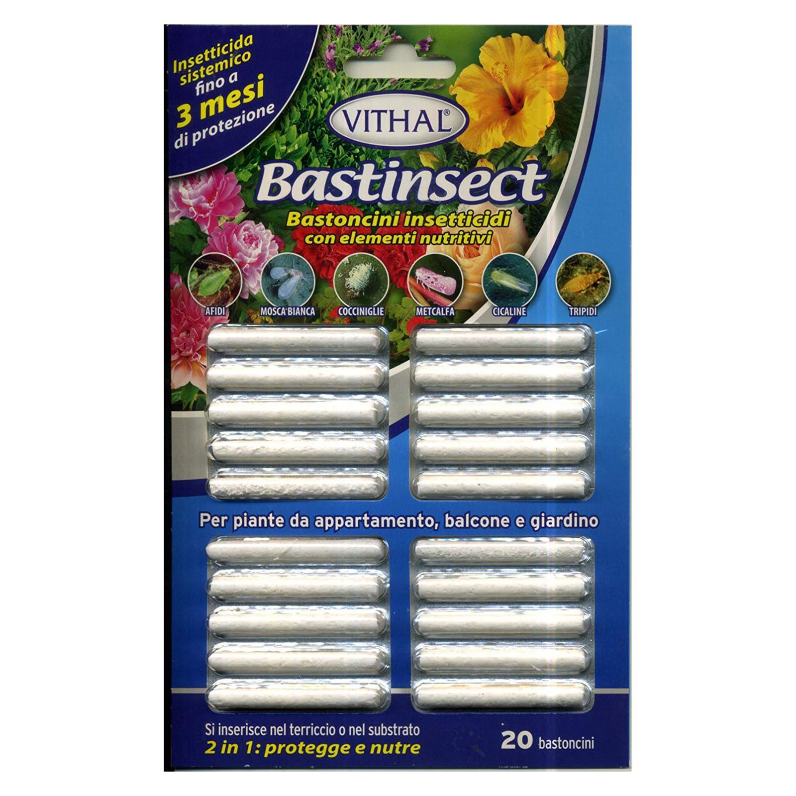 INSETTICIDA SISTEMICO PER PIANTE ORNAMENTALI BASTINSECT 20 BASTONCINI