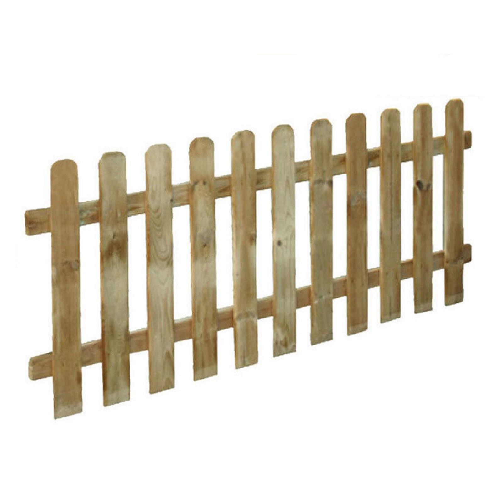 STACCIONATA STECCATO RECINZIONE RECINZIONI GIARDINO LEGNO IMPREGNATO PANNELLO NATURALE (L 100 X H 80 CM)