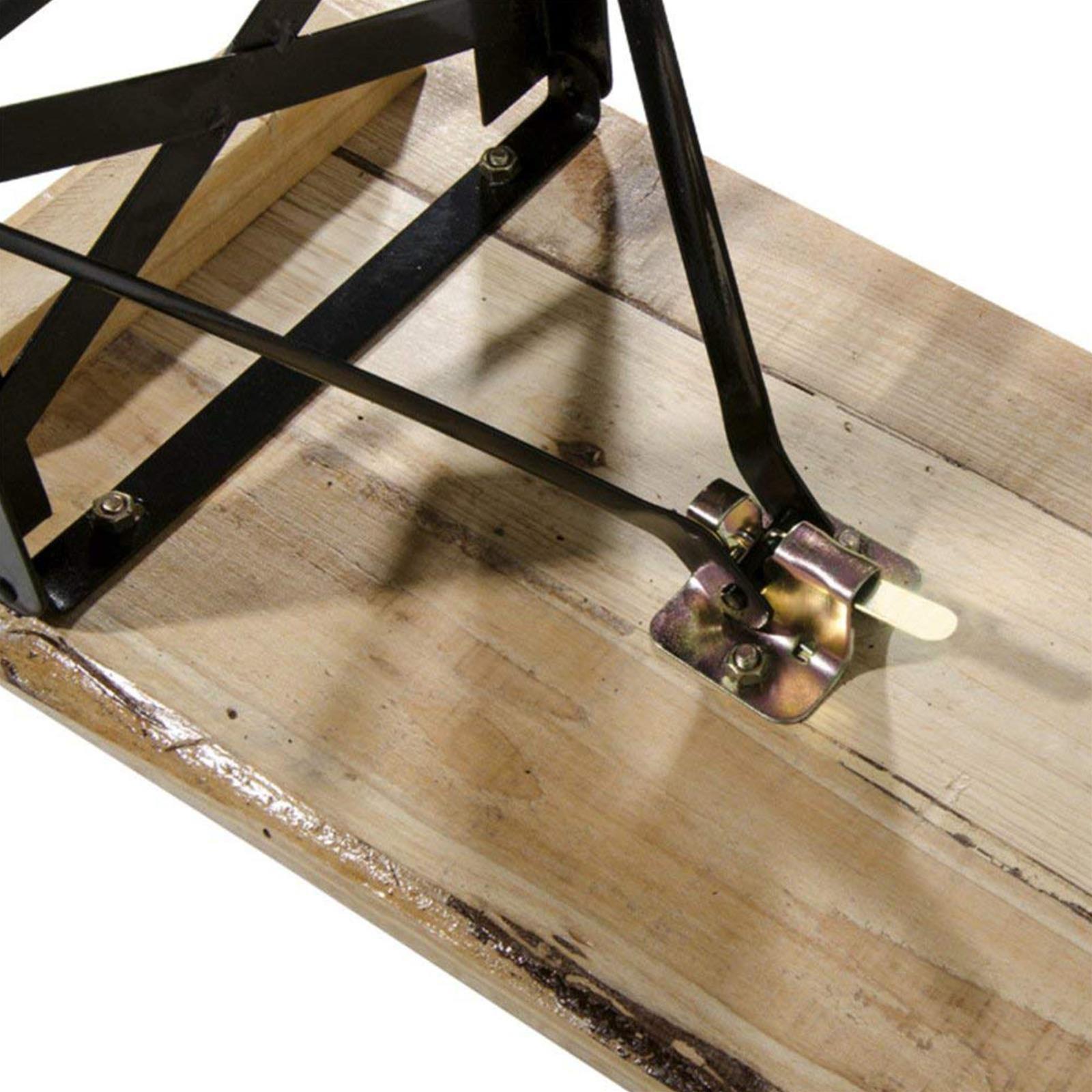 Set birreria in legno 120 x 60 cm tavolo e panche pieghevoli piedi in metallo