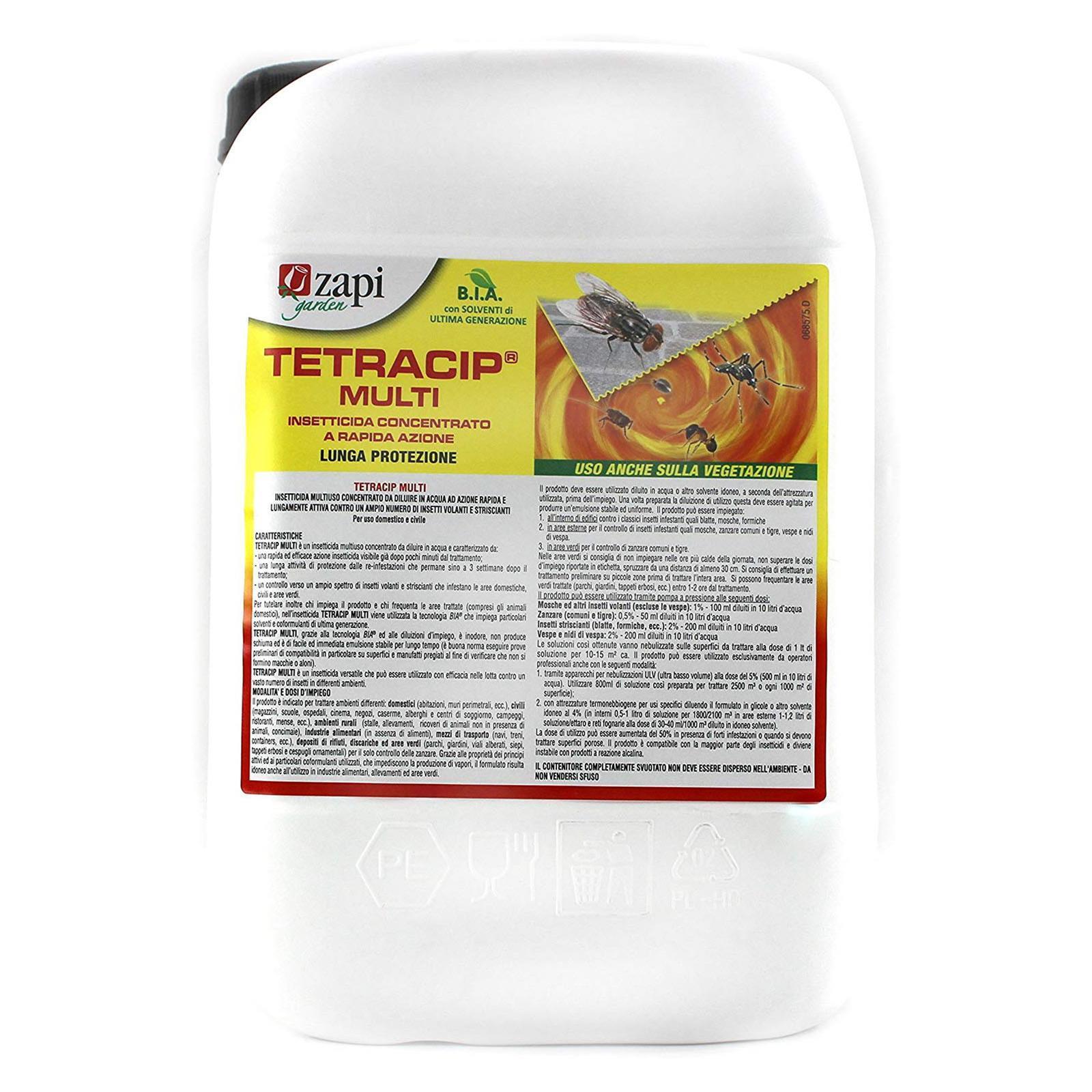 Insetticida "Tetracip multi" concentrato per mosche, pulci, zecche e zanzare tigre